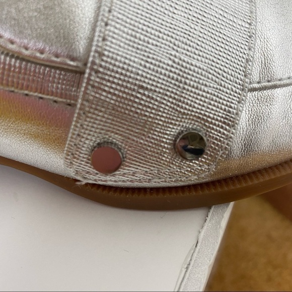 Women’s Silver Metallic Leather Loafers by Nine West. Sz 6M - Picture 5 of 16